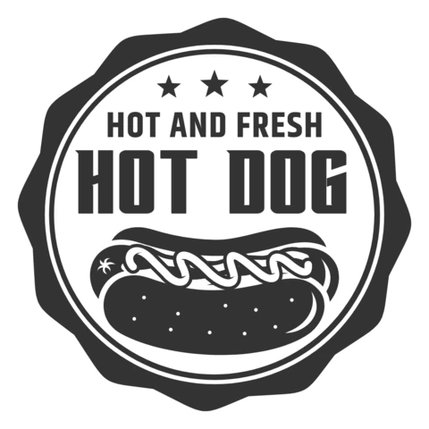 Modelo de design de logotipo de cachorro-quente fresco