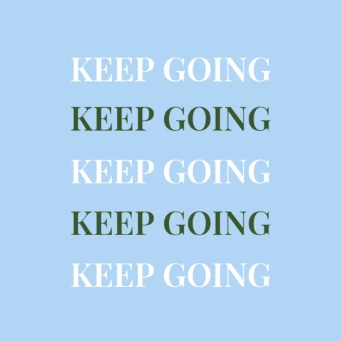 Keep going motiverende instagram post ontwerpsjabloon