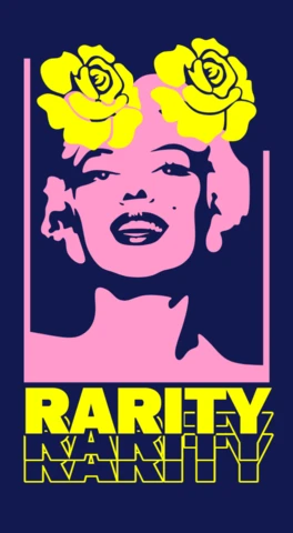 Flat Pop Art Floral Marilyn Design for Apparel and Merchandising Template