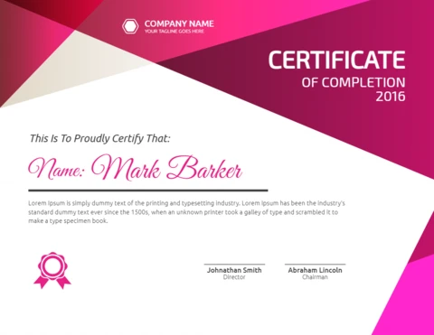 Abstract Modern Corporate Certificate Post Design Template