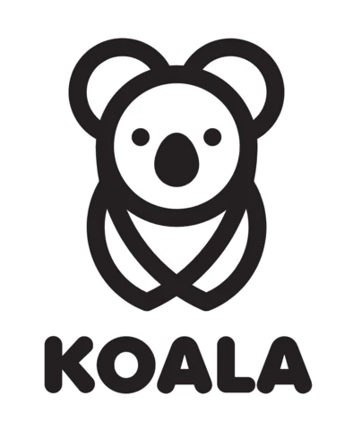 Koala Logo Design Template Black