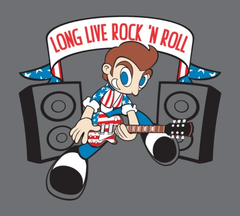 Long Live Rock N Roll T-Shirt Design Template