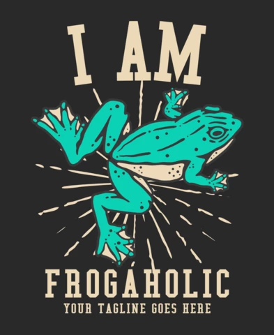 Frog Vintage T-shirt Design Template