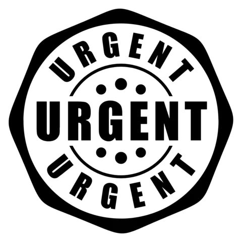Urgent Stamp Logo Design Template