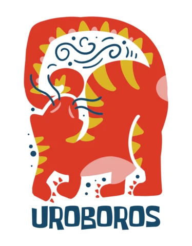 Uroboros Illustration Template for Creative Design Projects