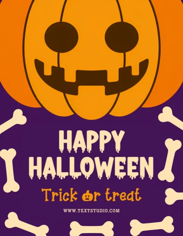 Frohes Halloween Kürbisdesign-Vorlage für festliche Grußkarten