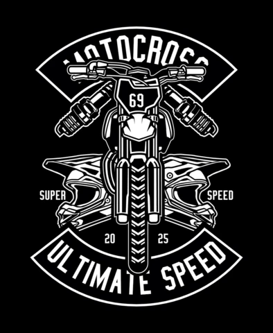 Motocross ultimative geschwindigkeit t-shirt design vorlage