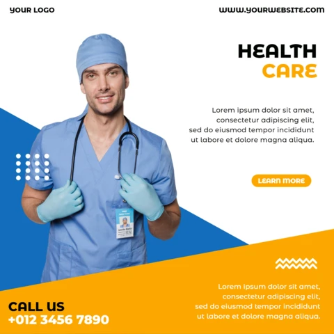 Medical Health Care Instagram Post Design Template