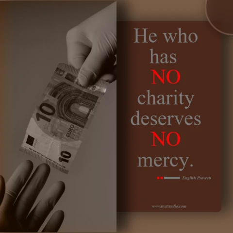 Grey And Brown The International Day of Charity Quotes Instagram Post Design