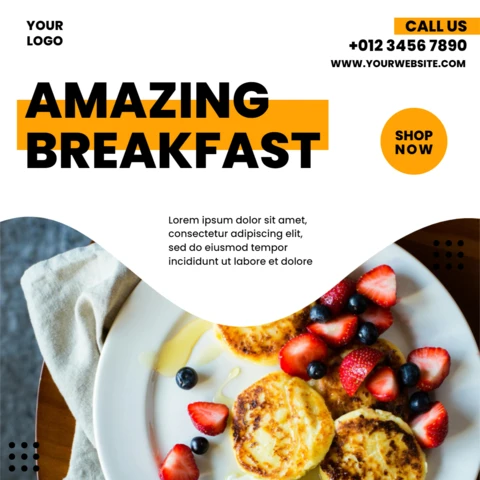 Cheery Wavy Advertising Instagram Post Design Template