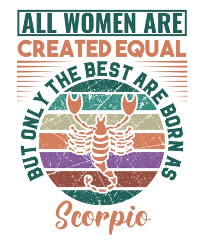 Retro-Inspired Scorpio Women Empowerment Design Template