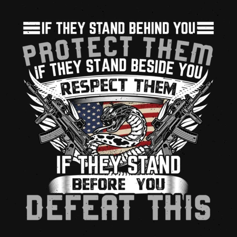 They Stand Behind Usa Veteran T-Shirt Design Template