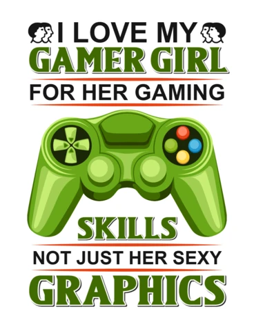 Gaming Love Design Template: Fun and Playful Gamer Girl Graphics