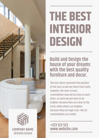 Modern Interior Design Template for Elegant Home Decor Brochure