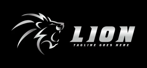 Modelo de design de logotipo do Roar lyon