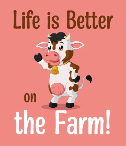 Farm life quote plantilla de dibujos animados diseño gráfico editable