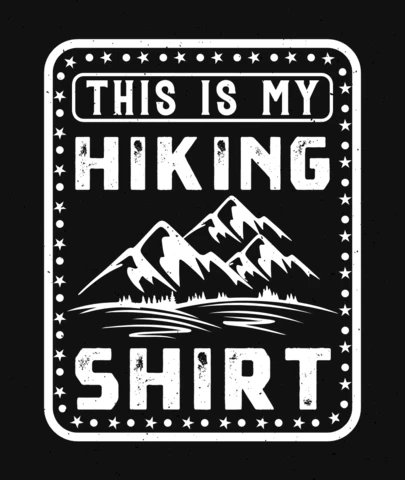 Mountain Hiking T-Shirt Design Template
