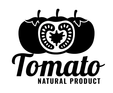 Modelo de design de logotipo de produto natural de tomate