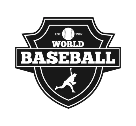 Szablon projektu logo sportowe mistrzostw baseballu