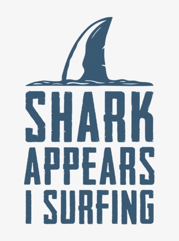 Shark Fins Vintage T-shirt Design Template