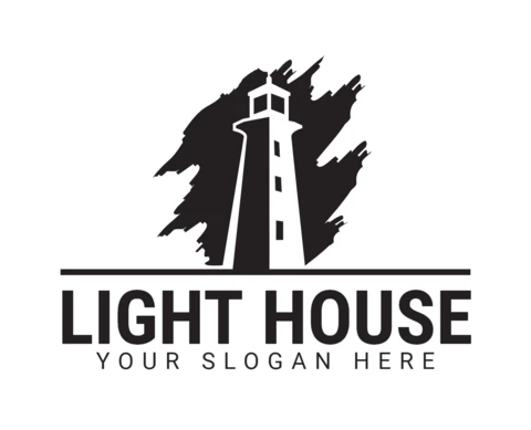 Designvorlage für Leuchtturm-Logo