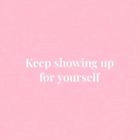 Cute Self Discipline and Persistence Quote Instagram Post Design Template