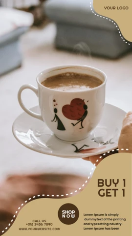 Buy 1 Get 1 Promotional Instagram Story Post Design Template
