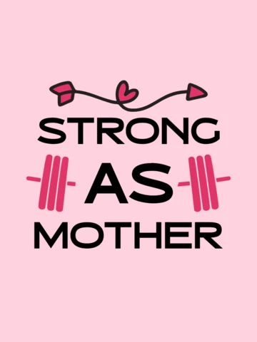 Design de modelo de camiseta para o Dia das Mães forte como uma mãe