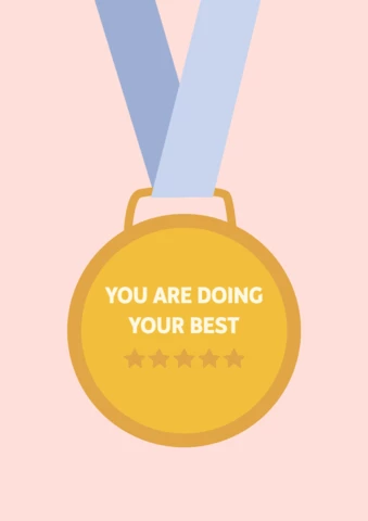 Póster imprimible de la medalla You're doing your best