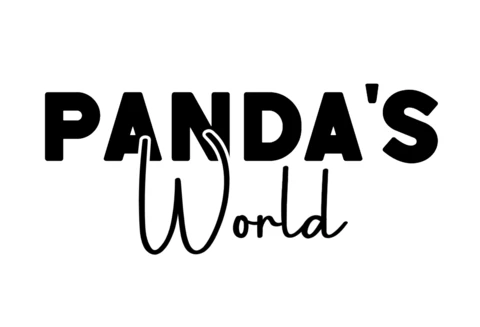 Panda's World T-Shirt Design Template