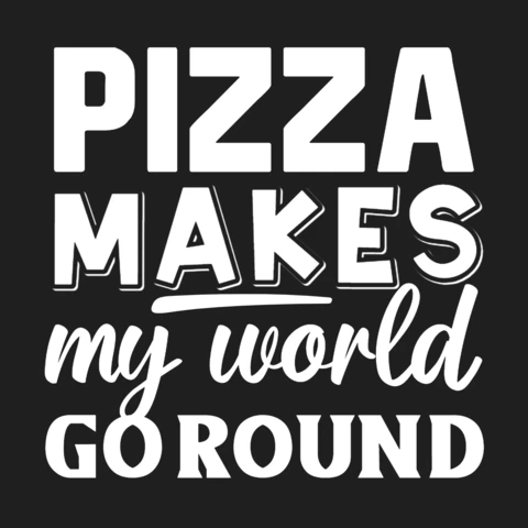 Modello di maglietta Pizza makes my world