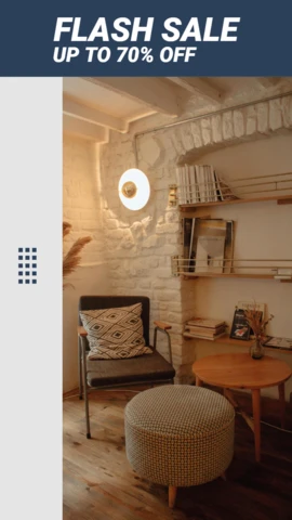 Flat Grey And Blue Social Media Story Post Template