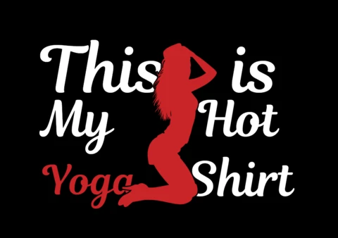 This Is My Hot Yoga T-shirt Design Template