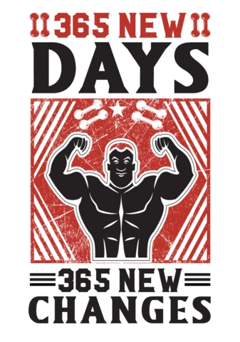 Bold Fitness motivierende Design-Vorlage für 365 neue Änderungen