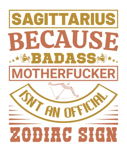 Plantilla de diseño tipográfico en negrita para el signo zodiacal de sagitario