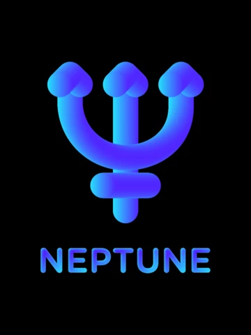 Neptune Star Zodiac Astrologic T-shirt Design