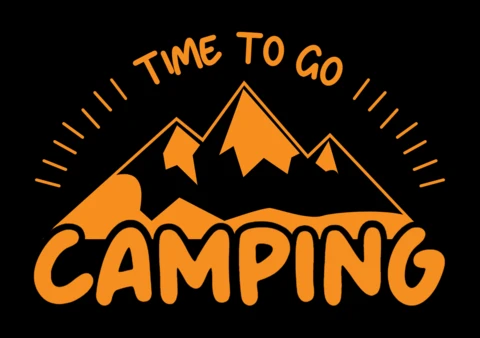 Time To Go Camping T-Shirt Design Template