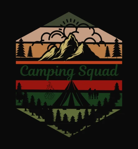Camping Squad Hiking T-Shirt Design Template