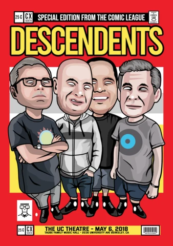 Modèle de couverture de magazine pour le personnage de bande dessinée Descendents