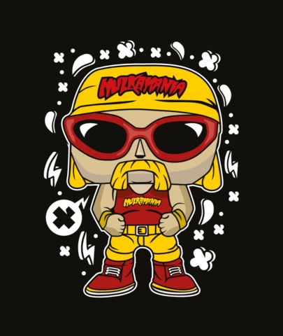 Hulk Hogan Pop Culture T-Shirt Design Template