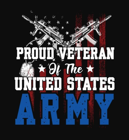 Proud Veteran Of United States Army T-Shirt Template