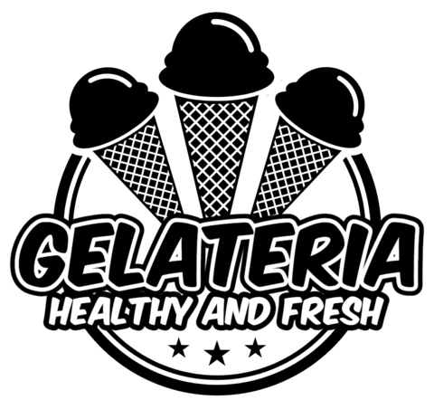 Healthy And Fresh Gelateria Logo Design Template