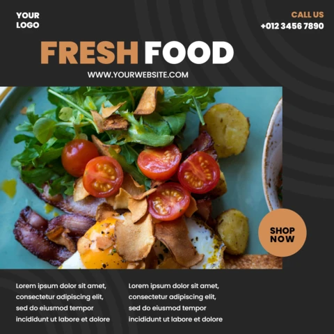 Modern Black Commercial Instagram Post Design Template
