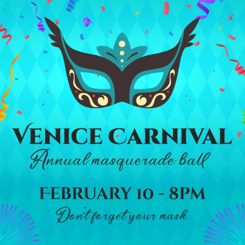 Diseño de invitación para el baile de carnaval de Venecia