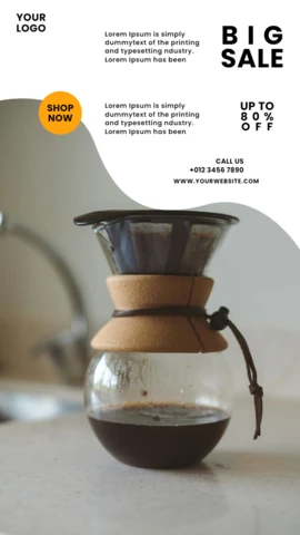 Big Sale Coffee Instagram Story Post Design Template
