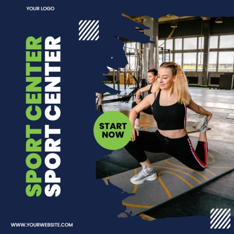 Keep Focus Gym Minimal Instagram Post Design Template