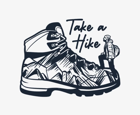 Mountain Hiking Quote Typography T-shirt Design Template
