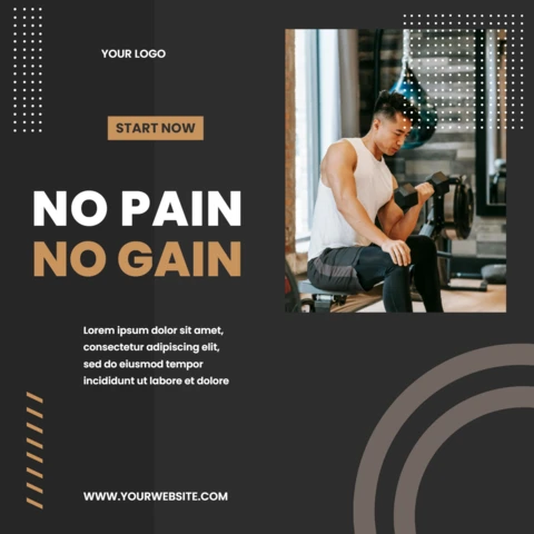 Modern Minimalist Shapes Promotional Instagram Post Design Template