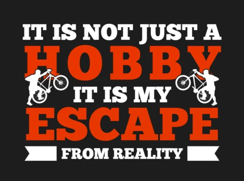No es sólo un hobby plantilla de diseño de camisetas de bicicleta