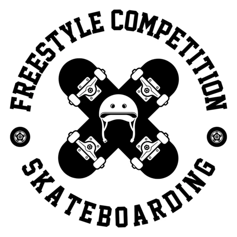 Skateboard Tournament Logo Design Template